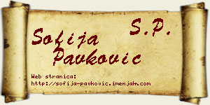 Sofija Pavković vizit kartica